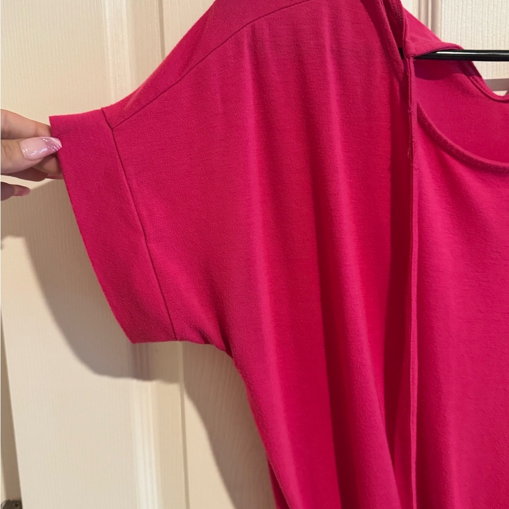 Zenana Fuchsia Short Sleeve Romper! - Picture 3 of 5
